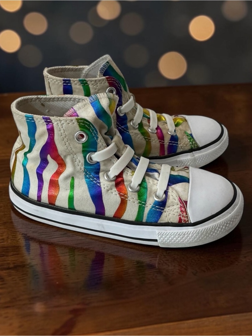 Converse Multicolor Striped Kids High-Tops Infant Size 9